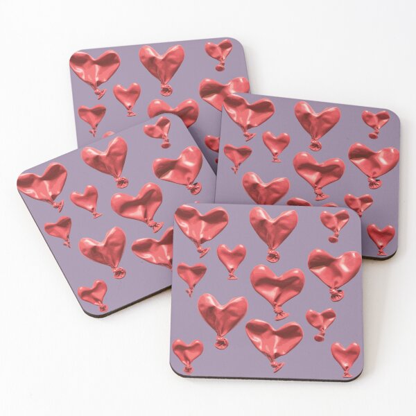 Item preview, Red Heart Balloons on Purple Background designed and sold by Arturo Daniel Garcia Palomo.