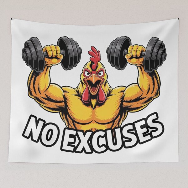 Item preview, rooster - no excuses designed and sold by 123ks.
