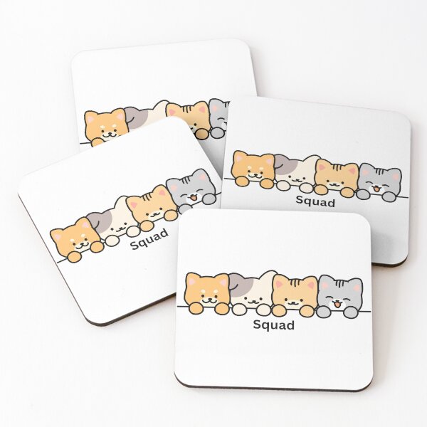 Item preview, Cute Cats and Dogs Peeking Kawaii Pet Friends Design designed and sold by CozyMomDesigns.