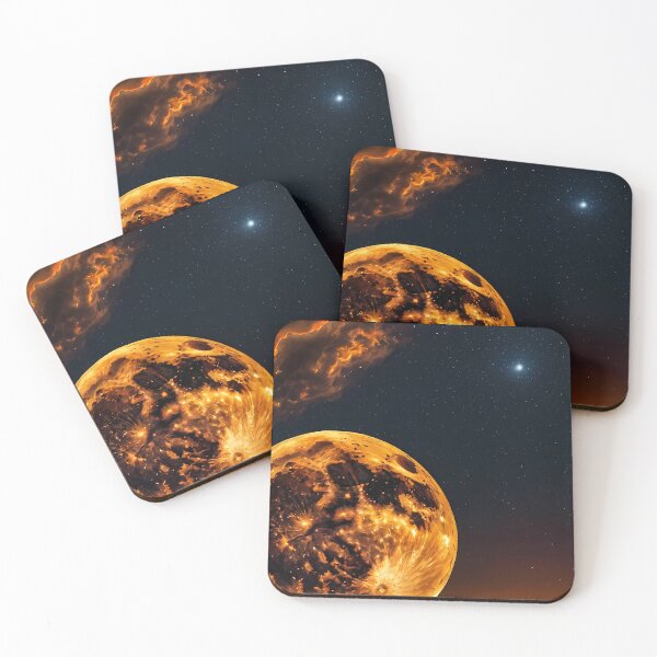 Item preview, Burning Moon Apocalypse Phone Case – Fiery Cosmic Impact Design designed and sold by Bronze-Starr.