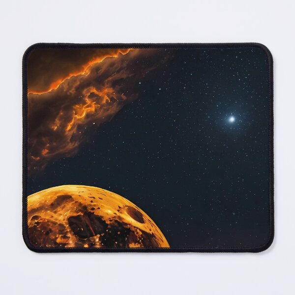 Item preview, Burning Moon Apocalypse Phone Case – Fiery Cosmic Impact Design designed and sold by Bronze-Starr.