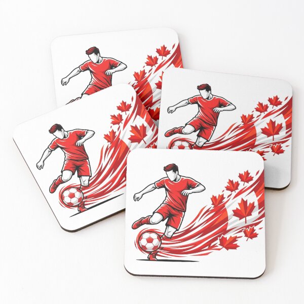 Item preview, Dynamic Canada Soccer Player Maple Leaf Trail designed and sold by PMTaurus.