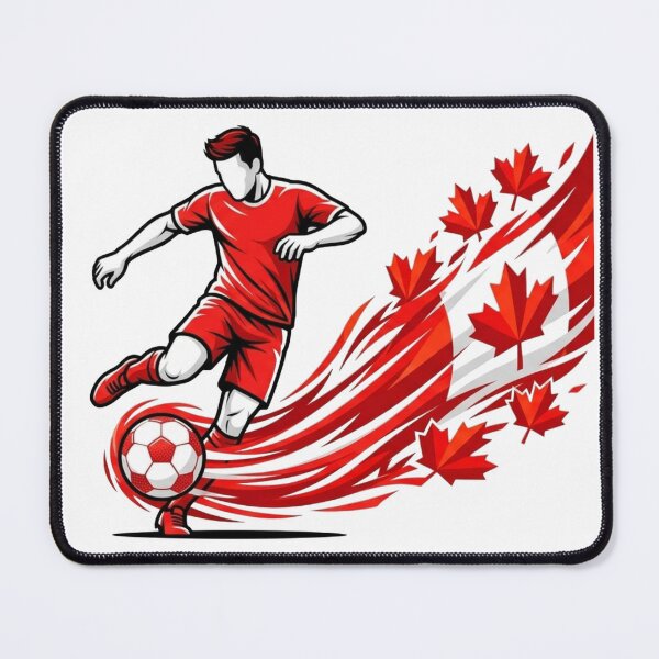 Item preview, Dynamic Canada Soccer Player Maple Leaf Trail designed and sold by PMTaurus.