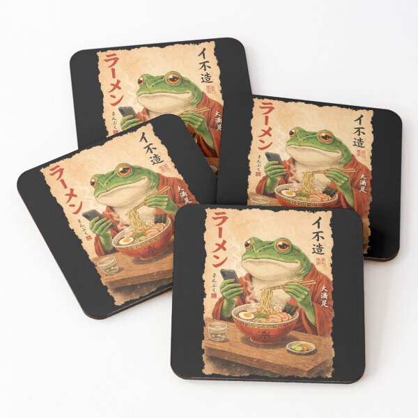 Item preview, Funny Grumpy Frog Eat Ramen and Scroll Phone Japanese Art designed and sold by Kladhadredo.