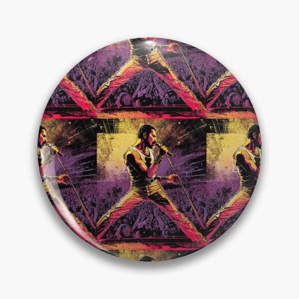 Item preview, Freddie Mercury Comic HQ Neon Royal Rock Stage Power Legendary Icon Illustration designed and sold by SHOCAMPOS DESIGNS .