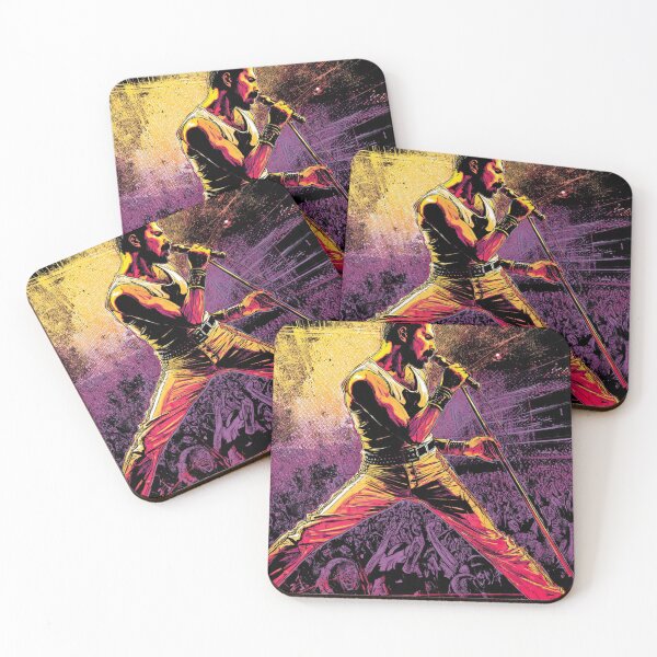 Item preview, Freddie Mercury Comic HQ Neon Royal Rock Stage Power Legendary Icon Illustration designed and sold by SHOCAMPOS DESIGNS .