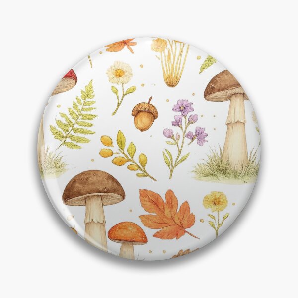 Item preview, Autumn Mushroom Watercolor Design | Cottagecore Forest Illustration designed and sold by .onemoredesign..