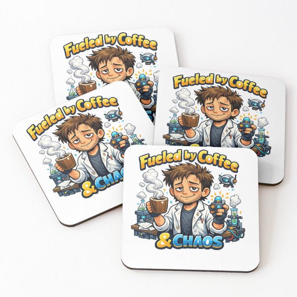 Item preview, Fueled by Coffee & Chaos – Funny Scientist designed and sold by JVDesignsShop.