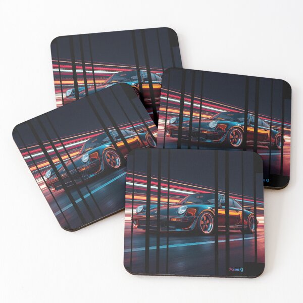 Item preview, Porsch 911 Turbo S inspired Design Vintage racing poster style, dynamic motion lines 13 designed and sold by Neon G.