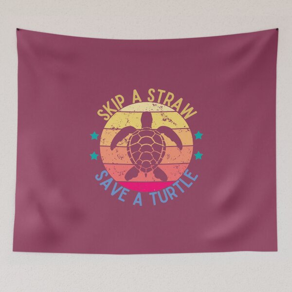 Item preview, Skip a Straw, Save a Turtle designed and sold by LuveraxArt.