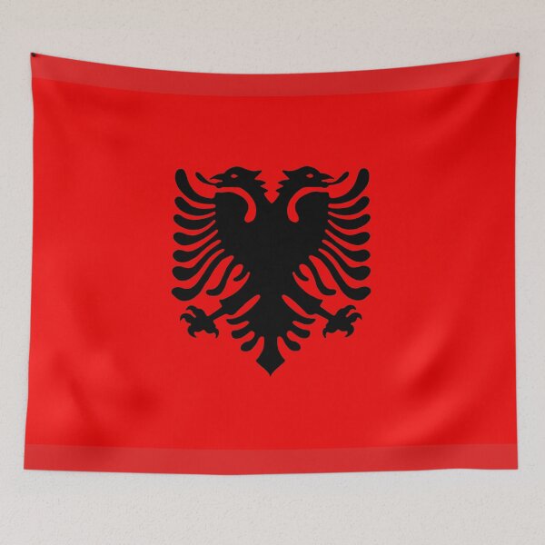 Item preview, Albania flag on South-eastern Europe’s Balkan Peninsula designed and sold by Peter Etchells.