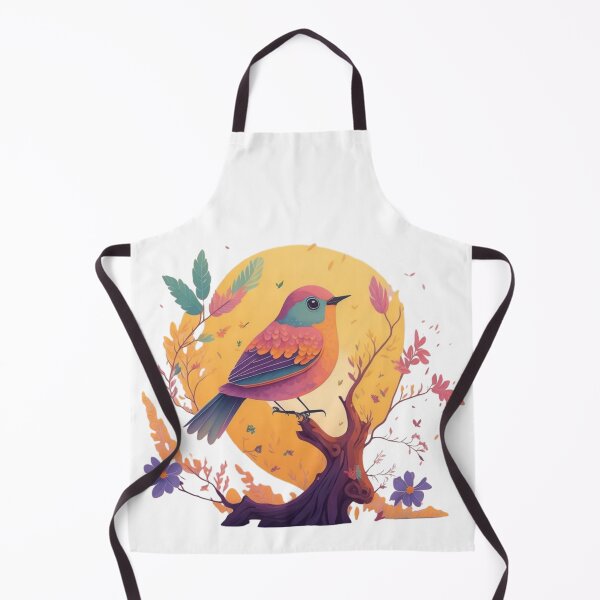 Item preview, Spring magic – Stylish bird on a blossoming branch designed and sold by CoolContent Factory.