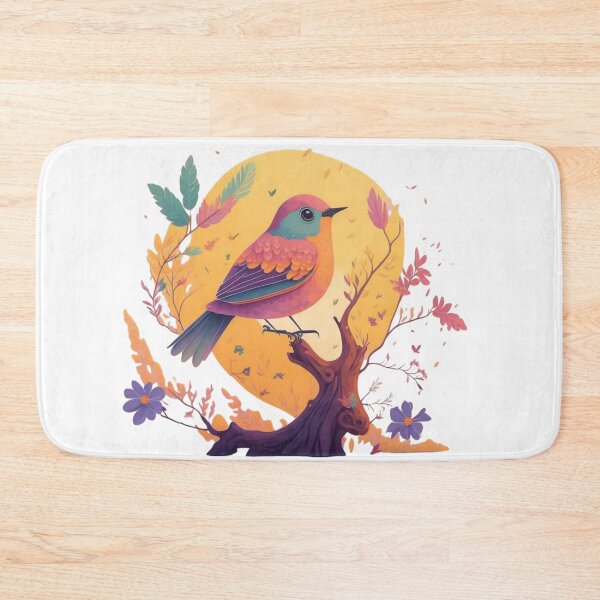 Item preview, Spring magic – Stylish bird on a blossoming branch designed and sold by CoolContent Factory.