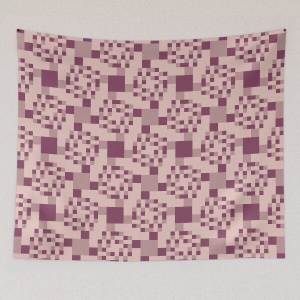 Item preview, Pink and purple geometric seamless repeating pattern designed and sold by SeamlessDsign.