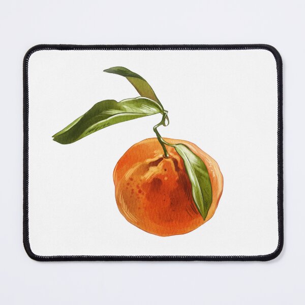 Item preview, Fresh mandarin with green leaves shown on a white background in a simple and direct way designed and sold by Ms. Iryna.