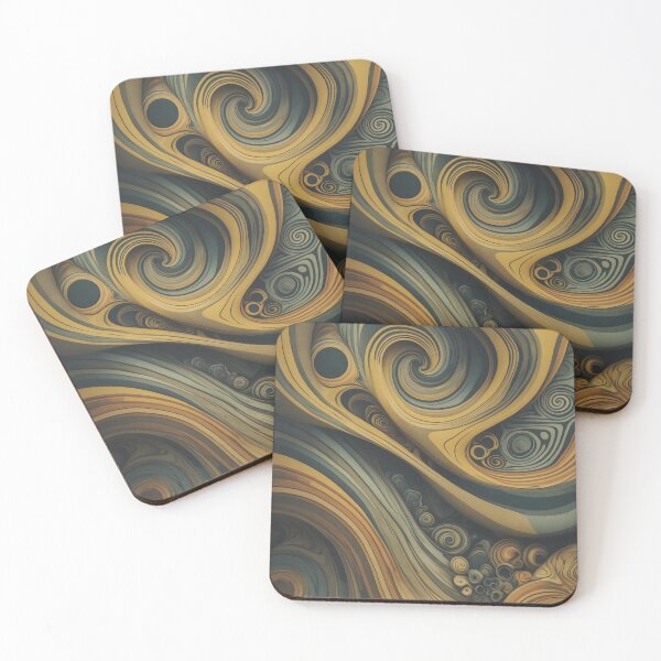 Item preview, Vintage Organic Swirl Abstract Retro Fashion Print designed and sold by NK-Studios .