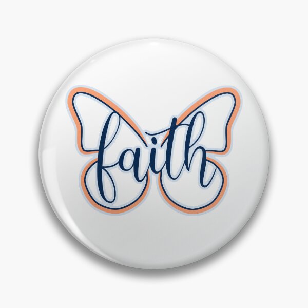 Item preview, Faith Butterfly Navy and Orange designed and sold by GrayishBird.