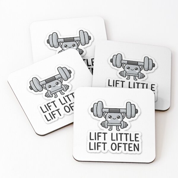 Item preview, Lift Little Lift Often Cute Dumbbell Sticker Gym Lover Fitness Gift designed and sold by Bmd4Fitness.