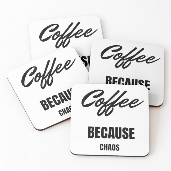 Item preview, Coffee Because Chaos Funny Gift designed and sold by Patina & Pixel.