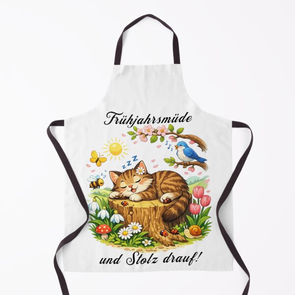 Item preview, Spring-Tired Cat – Spring T-Shirt Design for Animal Lovers designed and sold by CoolContent Factory.