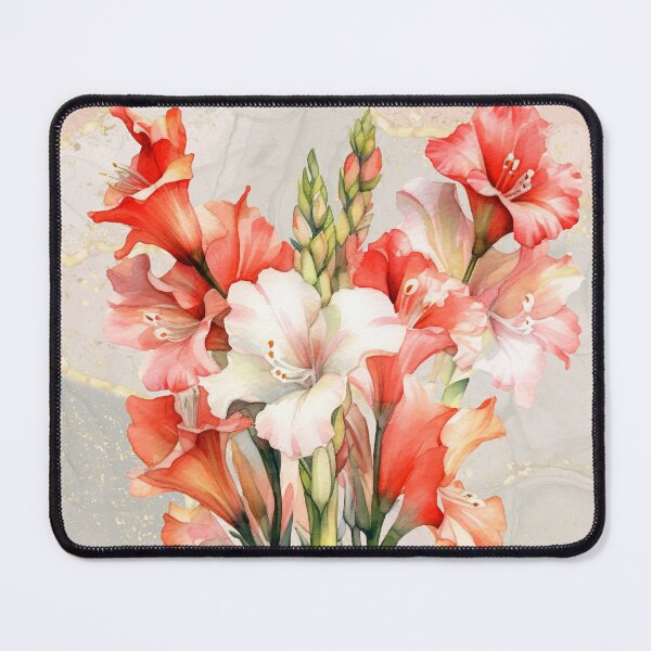 Item preview, Peach Gladiolus Botanical Flowers designed and sold by SalonOfArt.