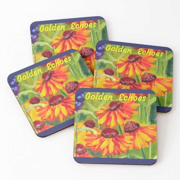Item preview, Golden Echoes: Painted Orange Coneflowers designed and sold by JurateArt-DK.