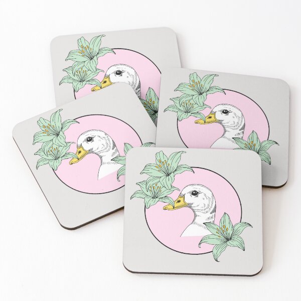 Item preview, Minimalistic duck with flowers designed and sold by Pamelarts.