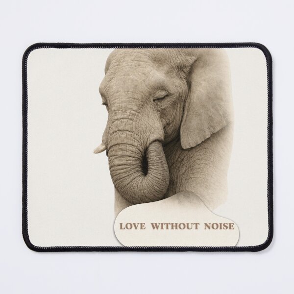 Item preview, Elephant Love Without Noise Anniversary Valentine Gift designed and sold by SavannaStrikes.