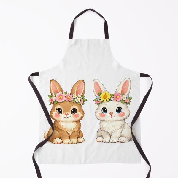 Item preview, Cute Spring Bunny T-Shirt Design – Sweet bunnies with flower wreaths, pastel colors designed and sold by CoolContent Factory.