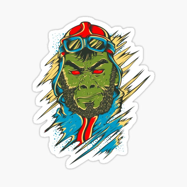 pilot ape Sticker