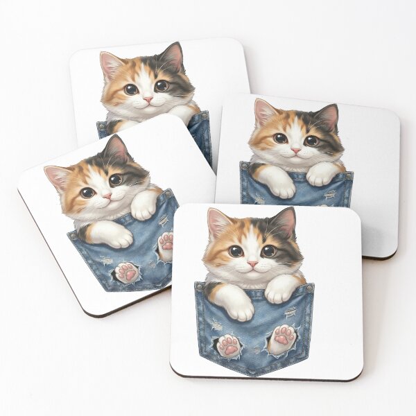 Item preview, Cute Cat In Pocket T-Shirt Kawaii Kitty Pocket Design Funny Cat Lover Gift designed and sold by MyStore2025.