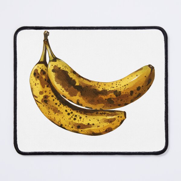 Item preview, Fresh and ripe bananas on white background ready for a snack or smoothie preparation in kitchen designed and sold by Ms. Iryna.
