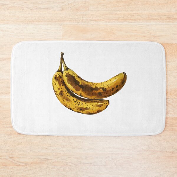 Item preview, Fresh and ripe bananas on white background ready for a snack or smoothie preparation in kitchen designed and sold by Ms. Iryna.
