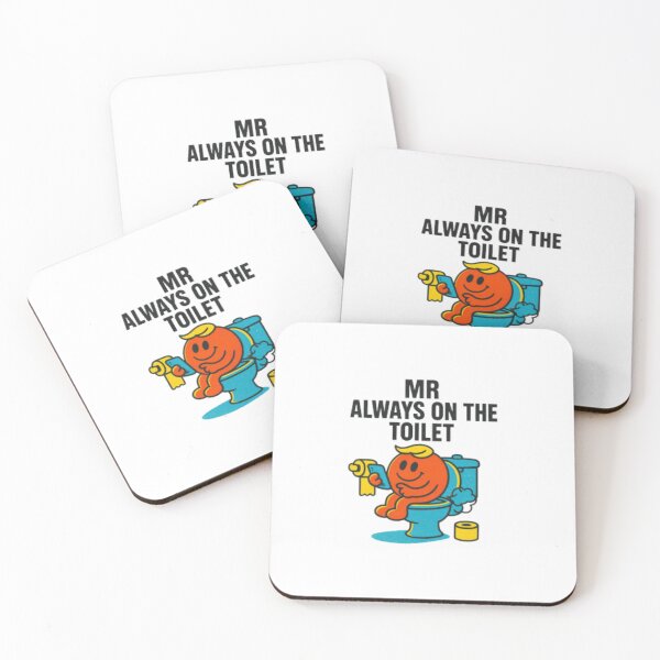 Item preview, Mr. Always On The Toilet — Funny Bathroom Humor | Retro Cartoon Character designed and sold by Colorful-Garden.