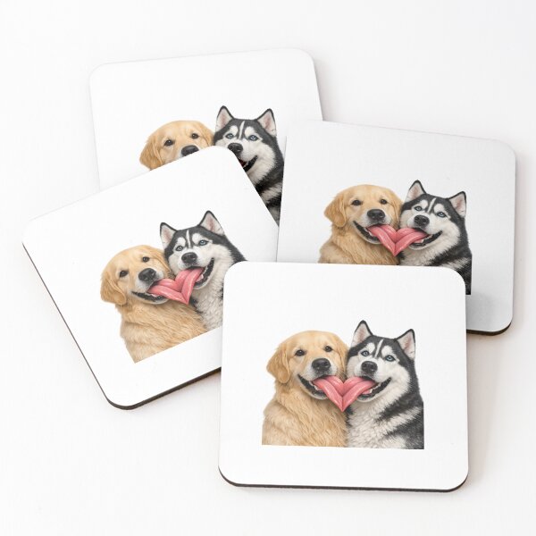 Item preview, Adorable dogs forming a heart with their tongues designed and sold by kissing Pets.