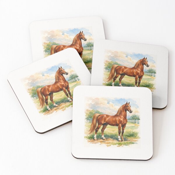 Item preview, Majestic American Saddlebreds in Snowy Harmony designed and sold by Helios Be. Lavsh.