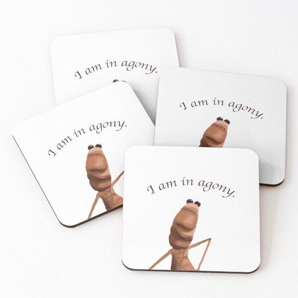 Item preview, marcus the worm – “I am in agony” funny worm meme sticker – relatable dark humor design designed and sold by lydiahtml04.
