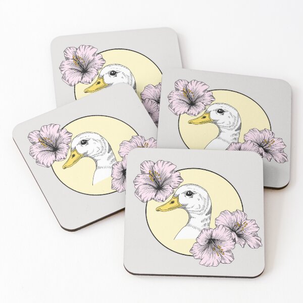 Item preview, Minimalistic duck with flowers designed and sold by Pamelarts.