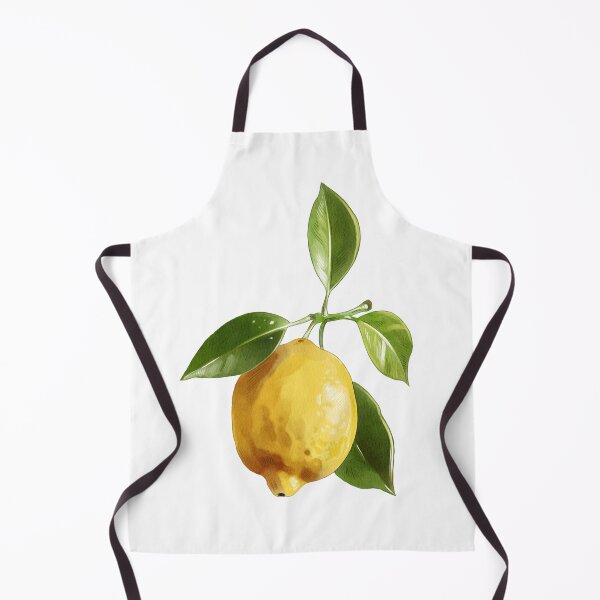 Item preview, Lemon fruit hanging on a branch with green leaves under bright light in a simple natural setting designed and sold by Ms. Iryna.