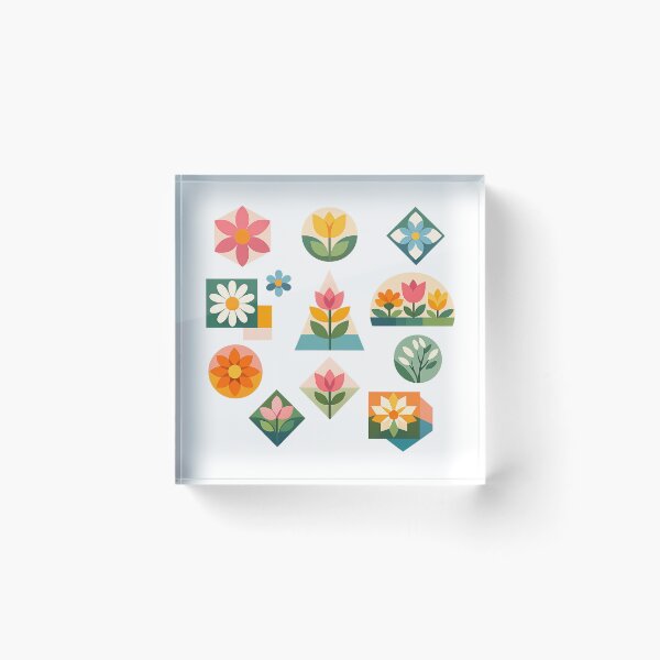 Item preview, Geometric Flowers – Modern Spring T-Shirt Design | Clean & Minimal Floral Style, Pastel Colors designed and sold by CoolContent Factory.