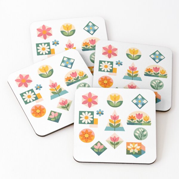 Item preview, Geometric Flowers – Modern Spring T-Shirt Design | Clean & Minimal Floral Style, Pastel Colors designed and sold by CoolContent Factory.