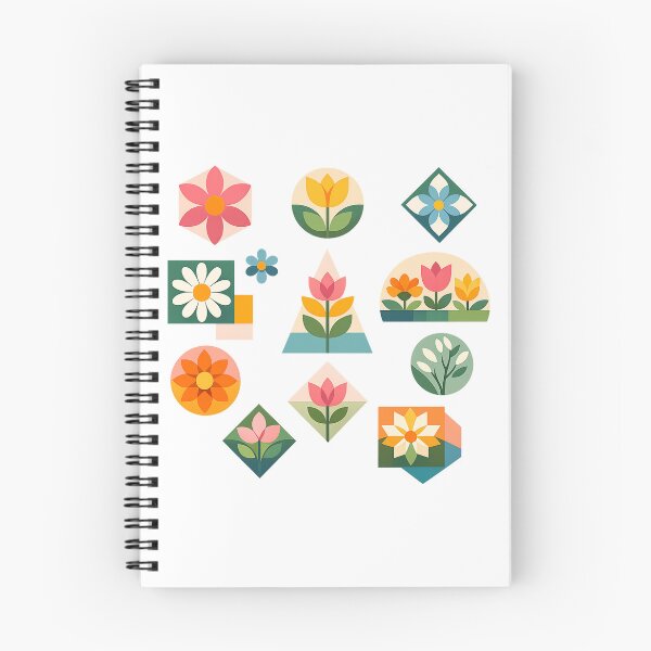 Item preview, Geometric Flowers – Modern Spring T-Shirt Design | Clean & Minimal Floral Style, Pastel Colors designed and sold by CoolContent Factory.