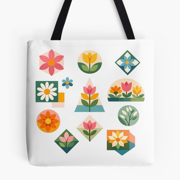Item preview, Geometric Flowers – Modern Spring T-Shirt Design | Clean & Minimal Floral Style, Pastel Colors designed and sold by CoolContent Factory.