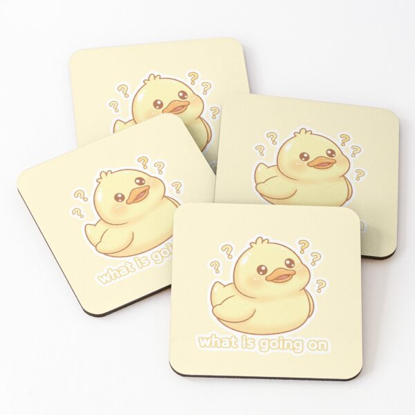 Item preview, What Is Going On Kawaii Duck – Cute Funny Pastel Aesthetic Design designed and sold by DesignNovaCo.