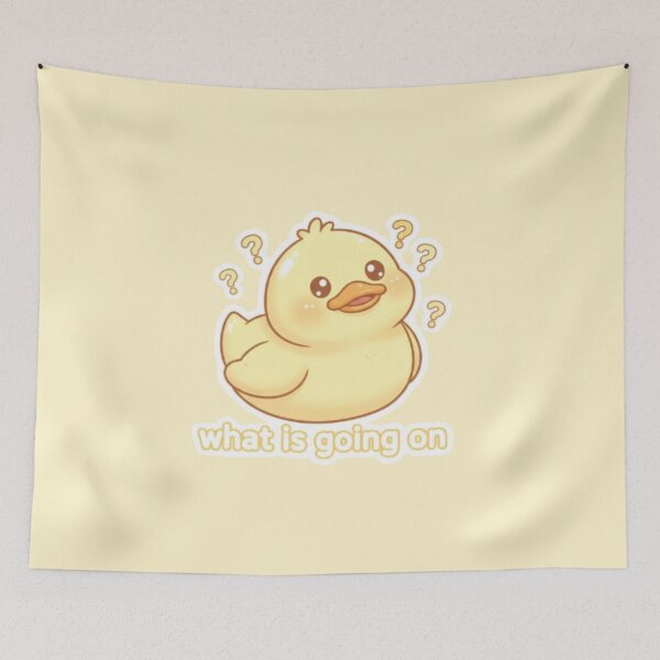 Item preview, What Is Going On Kawaii Duck – Cute Funny Pastel Aesthetic Design designed and sold by DesignNovaCo.