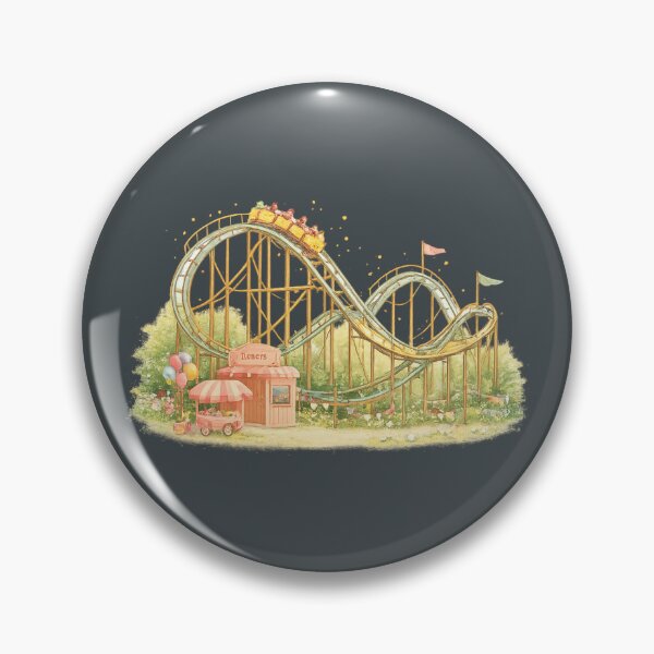 Item preview, Whimsical Roller Coaster Illustration designed and sold by Verdaire.