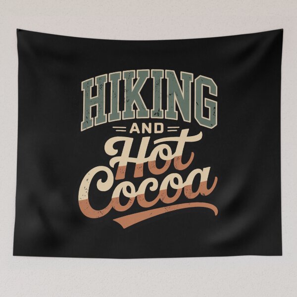 Item preview, Hiking and Hot Cocoa -  Cozy Outdoors - Sewing and maker - Romance reader - Cozy outdoors - Quirky picnic core  designed and sold by JansenGS.