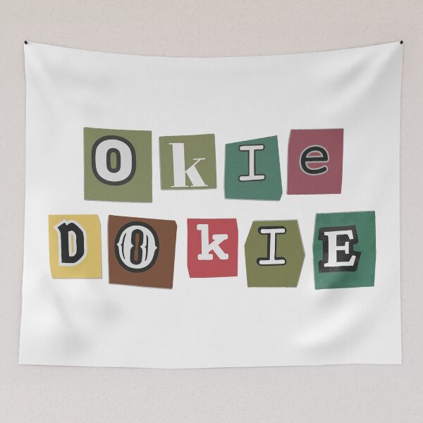 Item preview, okie dokie - ransom style lettering artwork designed and sold by retrocreations|.