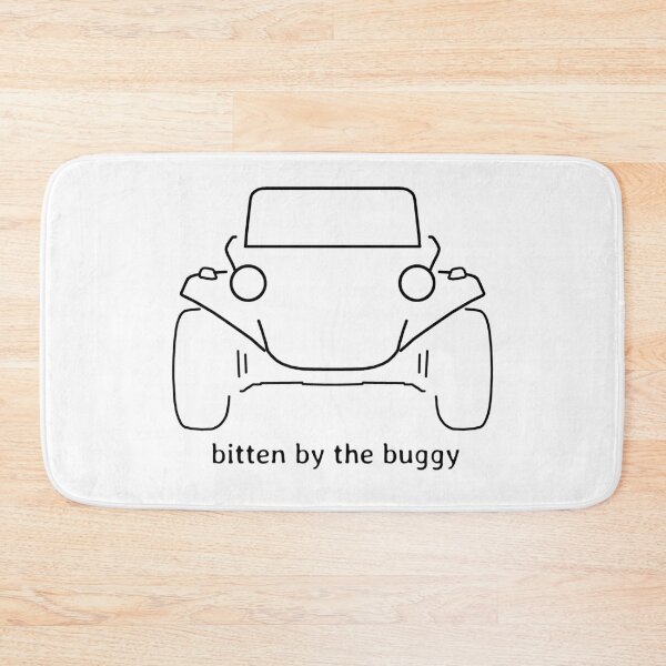 Item preview, 1960s classic dune buggy "bitten by the buggy" pun black designed and sold by soitwouldseem.