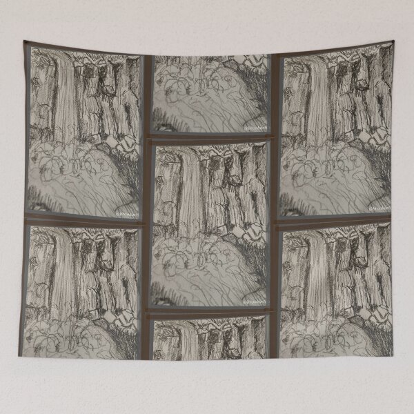 Item preview, Waterfall Pencil Sketch  designed and sold by DancingCreek.